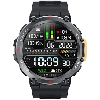 2023 Военные смарт-часы Мужские Android Спортивные GPS-трекер для отслеживания маршрута, фитнес-трекер, 1,5-дюймовый большой экран, 5 дней автономной работы, умные часы