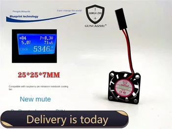 Новый Mute Guncaizhu 2507 Совместим с Raspberry Pi 5V DuPont Plug Миниатюрный вентилятор охлаждения 2,5 см