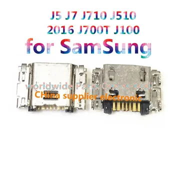 10шт-100шт Порт Micro USB для SamSung Galaxy J5 J7 J710 J510 2016 J700T J100 Разъем для зарядки Док-станции