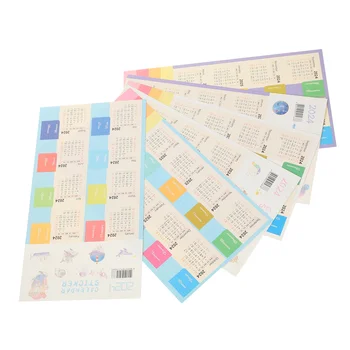 24 Листа Переносного календаря, Указательная наклейка, Офисные Календари, Ежемесячные наклейки, Вкладки для бумажных книг