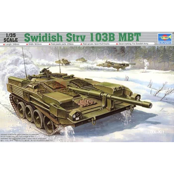 Трубач 00309 1/35 Шведский Основной Боевой Танк Strv 103B MBT Военный Детский Конструктор Craft Plastic Assembly Building Model Kit