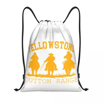 Сумки на шнурке Yellowstone, Женские Мужские складные спортивные рюкзаки для спортзала, Тренировочные рюкзаки Dutton Ranch