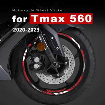 Наклейки на Колеса Мотоцикла Водонепроницаемые для Yamaha Tmax 560 Аксессуары 2023 T max 560 2022 Tmax560 2020 2021 Наклейка на Обод