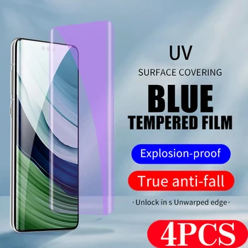 4шт 9D УФ-стекло для Huawei Mate 50 60 RS Ultimate 40 30 30E Pro Plus 40E Защитная пленка для экрана телефона из закаленного стекла