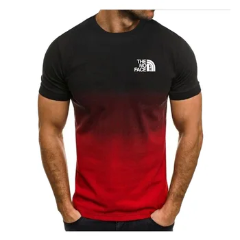 Новейшая мужская футболка С Короткими рукавами и 3D-принтом С градиентным рисунком, Мужская Повседневная футболка С Круглым вырезом, Летний Модный Тренд, Персонализация