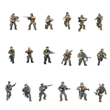 6 шт./1 комплект вооруженных военных фигурок, строительные блоки, игровой набор с оружием, съемный набор боевых фигурок, строительные игрушки