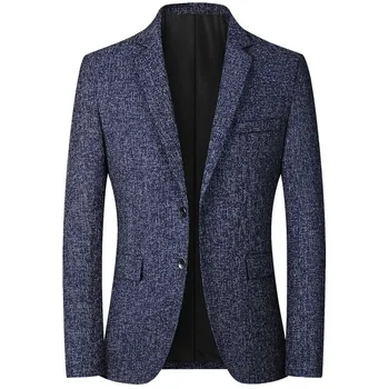 2023 Осенне-зимний новый мужской костюм небольшого размера, красивый повседневный одноместный костюм, мужское пальто среднего возраста