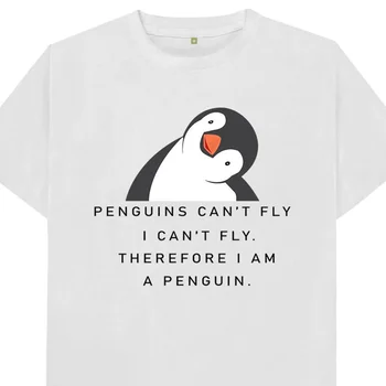 Пингвины Не Умеют Летать, Следовательно, Я Пингвин, Забавная Шутка, Пародия На Юмор, Детская Футболка