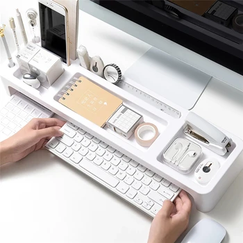 Пластиковый кронштейн для крепления компьютера, держатель экрана офисного монитора, приподнятый кронштейн для хранения клавиатуры настольного ноутбука, планшета.