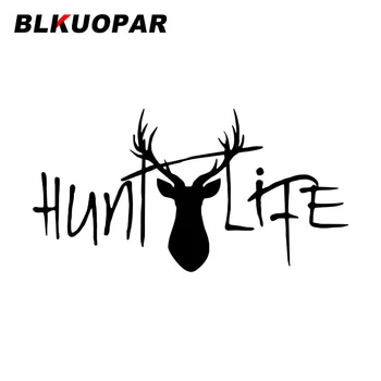 BLKUOPAR Hunt Life, Автомобильные наклейки с оленьими рогами, Наклейка 