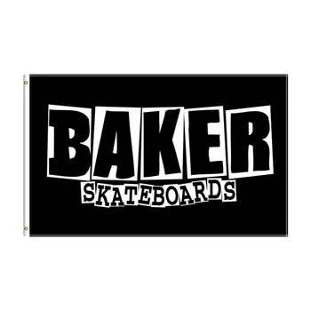 Флаг для скейтбордов Baker размером 3x5 футов, спортивный баннер с принтом из полиэстера Для декора, баннер ft flag