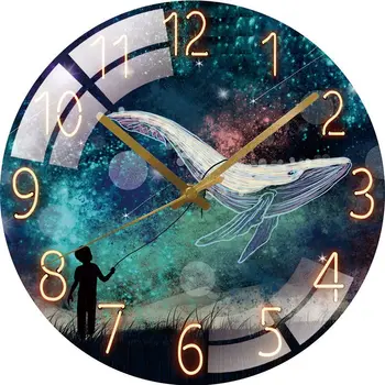 12-дюймовые настенные часы для украшения дома в гостиной, перфорированные кварцевые часы, художественные бесшумные настенные часы, настенные часы современного дизайна