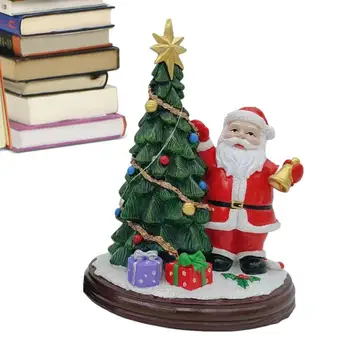 Рождественские украшения Санта-Клауса из смолы, Веселые Рождественские украшения для дома, Статуэтки, миниатюры, Новогодние украшения
