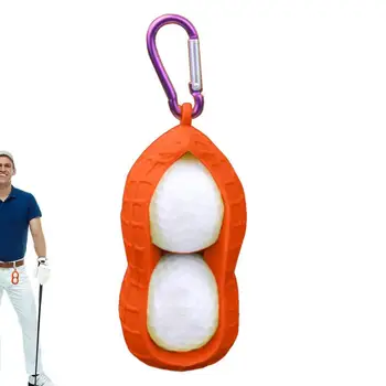 Силиконовая сумка для хранения мячей для гольфа в форме арахиса, портативный держатель для мячей для гольфа, защитный чехол с пряжками для гольфа
