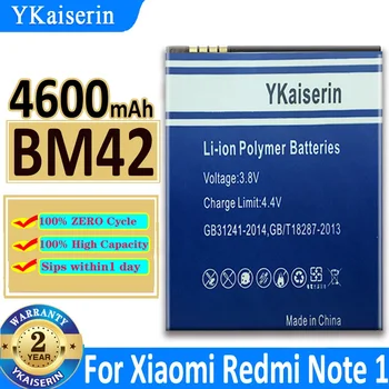 4600 мАч YKaiserin аккумулятор BM42 для Xiaomi Redmi Red Rice Note Bateria