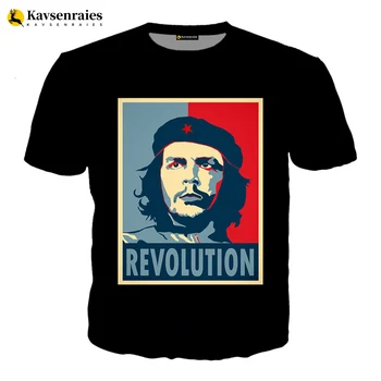 Новая футболка с граффити Че Гевары для мужчин и женщин, повседневная футболка с 3D-принтом на заказ, летняя уличная одежда в стиле хип-хоп, топы оверсайз