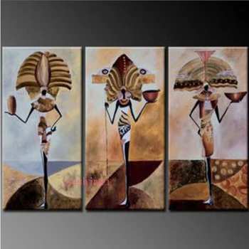 Абстрактный Египетский персонаж ручной работы, картина маслом на холсте, настенные росписи, современная живопись для декора гостиной, подвесные картины