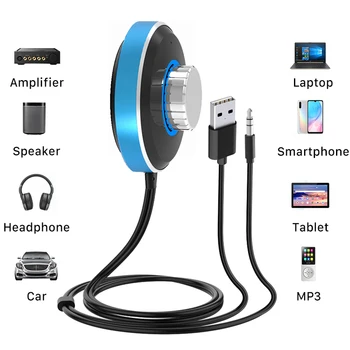 Адаптер Bluetooth AUX Беспроводной автомобильный приемник Bluetooth с разъемом USB на 3,5 мм Аудио Музыка Микрофон Адаптер громкой связи для автомобильного динамика