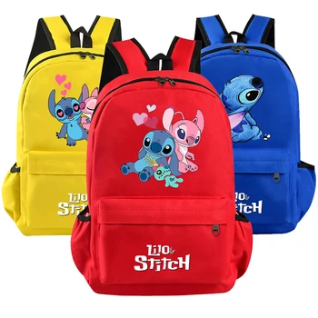 Рюкзак Lilo Stitch для мальчиков и девочек Hildren Back To School Школьная сумка Студенческий рюкзак Kawaii Мультфильм Диснея Аниме Легкая сумка