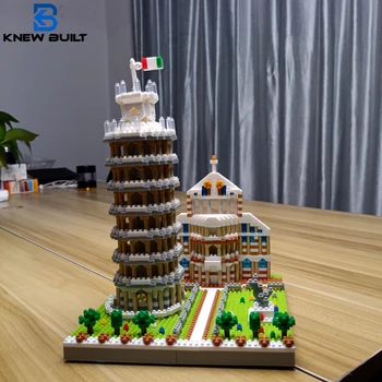 Знаменитая Пизанская башня, Микро-Мини Строительный блок, Изготовленная Копия Игрушки для отдыха и развлечений, Строительный кирпич для взрослых, Украшение