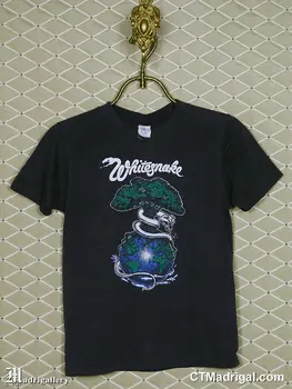 Футболка Whitesnake, винтажная футболка Rare Tour, тяжелый металл 1981 года
