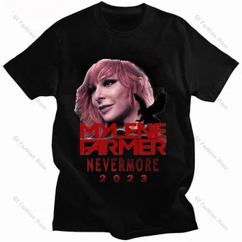 Женская футболка Mylene Farmer Nevermore, Mylene 2023, Футболка Mylène, Футболка Оверсайз Y2k, винтажная одежда