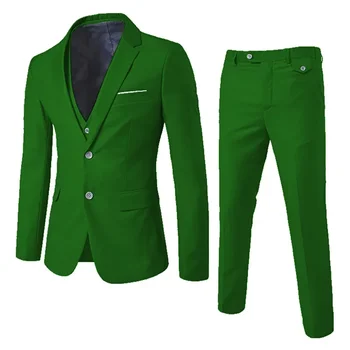 Весенне-осенний мужской костюм-тройка 2023, повседневный костюм, мужской комплект-тройка