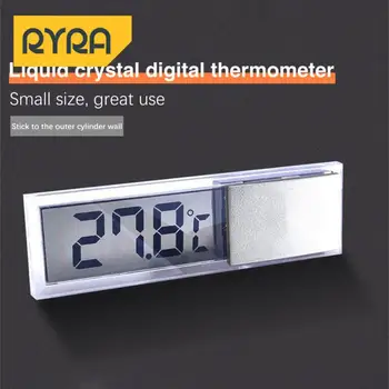 ЖК-термометр Простой, легкий, с эффектом 3D-перспективы, Высокочувствительный электронный датчик, товары для домашних животных небольшого размера, прозрачный