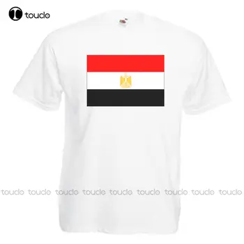 Новая мода для мужчин, Мужская футболка, хлопковые мужские футболки с коротким рукавом, Египетский флаг, футболки для взрослых с принтом, забавная новинка