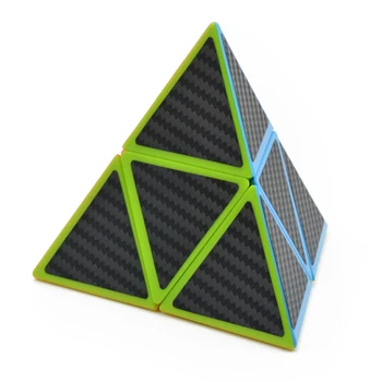 Пирамидка Наклейка из углеродного волокна в виде кленового листа Speed Magic Cube Игрушки-головоломки Для Детей Подарок для Детей