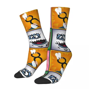 Хип-хоп Ретро Hermey Squares Сумасшедшие мужские компрессионные носки Унисекс, Отвратительная комическая анимация, уличные бесшовные носки для экипажа