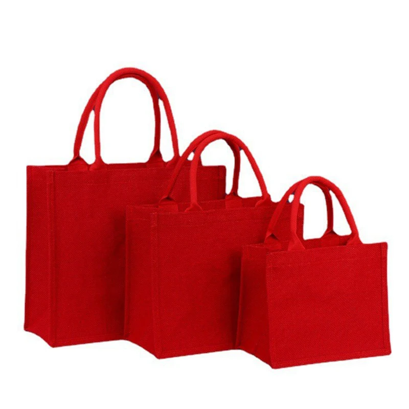 Красная переносная льняная сумка, стильный портфель, классическая сумка-тоут, льняная сумка через плечо, сумка-тоут большой емкости, сумка-тоут для покупок.